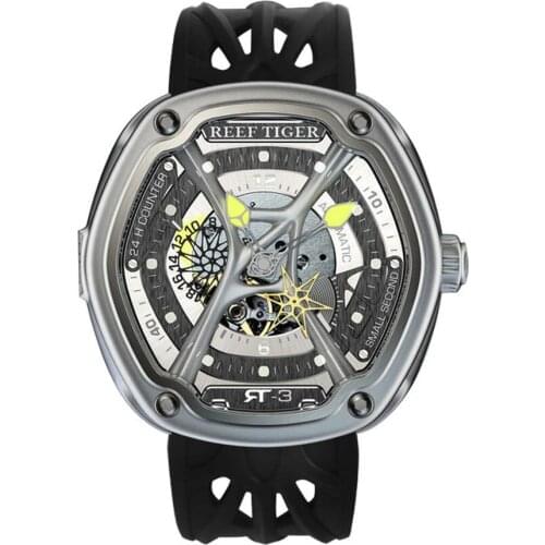 Luxury watch for men,mens automatic wrist watches Reef Tiger man self wind mechanical wristwatch waterproof clock fashion montre