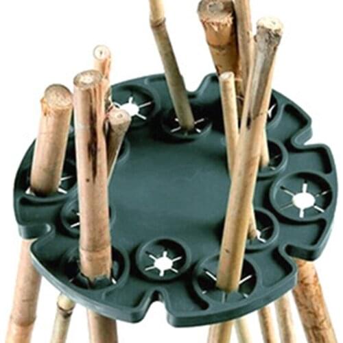 Hot Sale Bamboo Cane Holder Plastic Plant Support Garden Stake Stick Connector Wigwam Grip for Climbing Plants Sweet Pea Beans