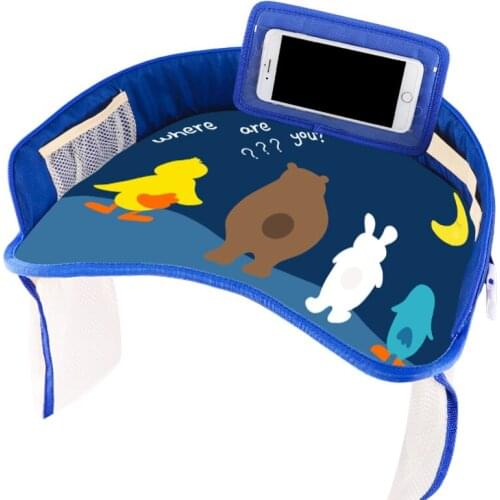 Baby Car Seat Cartoon Stroller Kids Toy Food Water Holder Desk Children Portable Waterproof Plate Table For Car Children Table