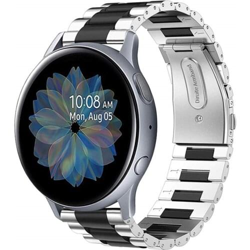 For Samsung Galaxy Watch Active 2 40mm 44mm strap 20mm 22mm Metal wrist bracelet for galaxy watch 46mm/gear s3 Frontier band