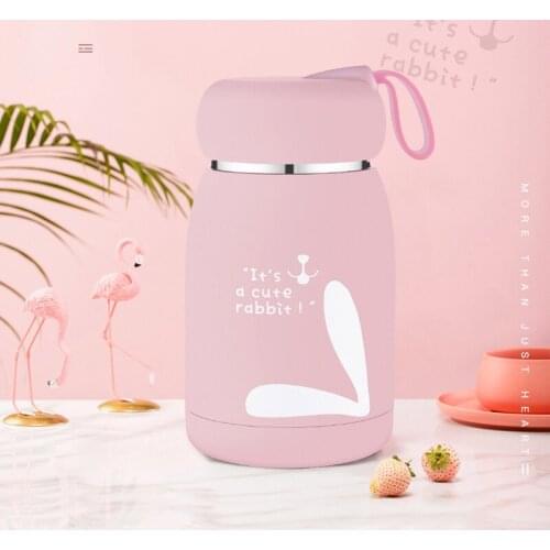 Rabbit Belly Cup lovely Vacuum Cup 304 Stainless Steel Cartoon Thermos Travel Water Bottles for Men Women Children