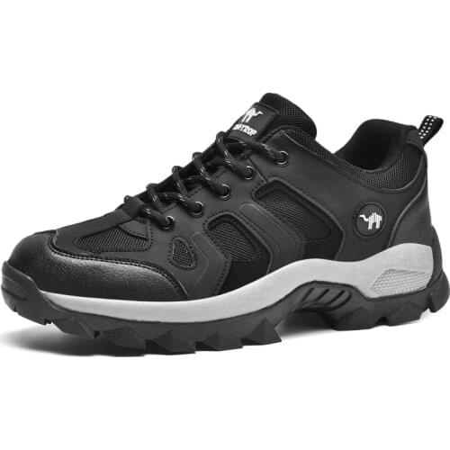 Mens outdoor large-size hiking shoes new breathable off-road hiking sneakers high help casual mens shoes tide