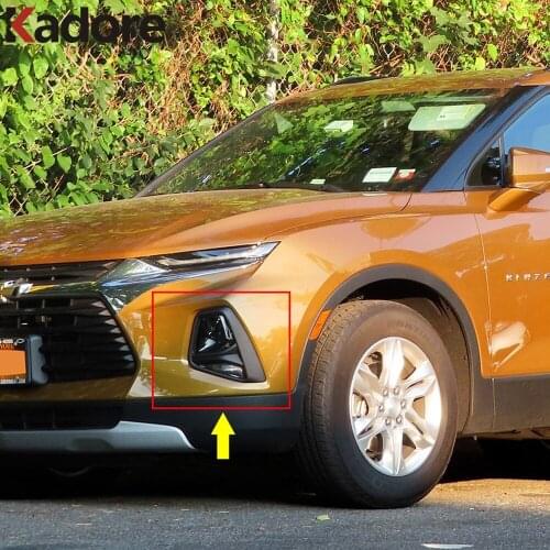 For Chevrolet Blazer 2019 2020 Chrome Front Fog Light Lamp Cover Trim Foglight Molding Garnish Bezel Protector Auto accessories