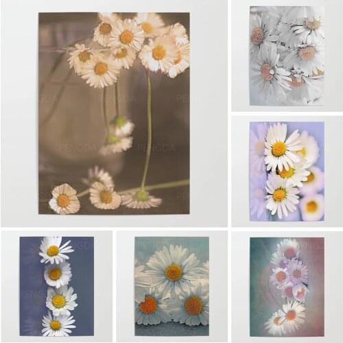 Wall Art HD Prints Spring Daisies Canvas Painting Modular Vintage Poster Home Decor Living Room Flowers Pictures No Framework