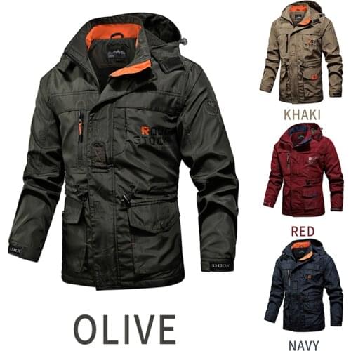 New Hiking Jackets Breathable Wearable Soft Clothes Tactical Jacket Mens Windbreaker Flight Pilot Hood Military Field Jacket