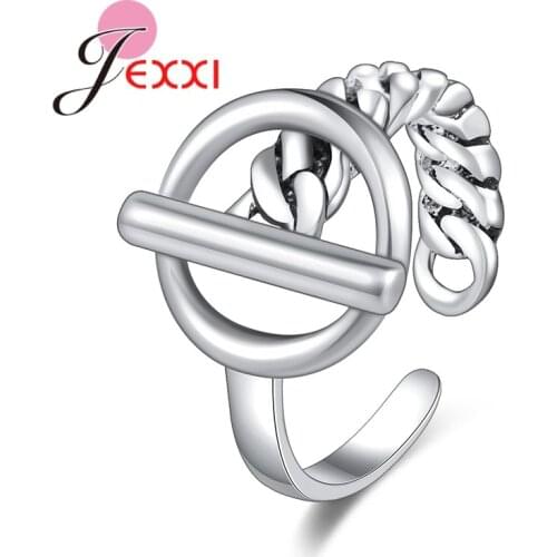 New Simple Retro Opening Finger Rings For Women Men Pure 925 Sterling Silver Adjustable Finger Rings Wholesale