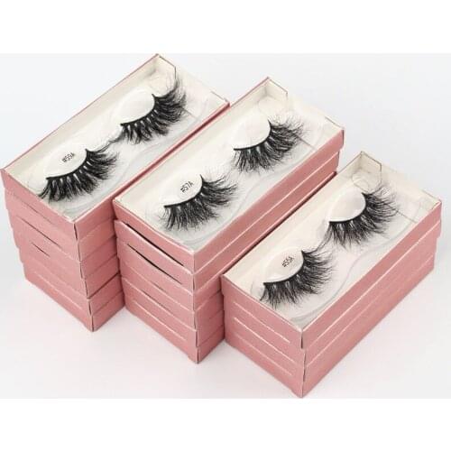 Wholesale 25mm mink lashes in bulk 10/20/50/100psc volume long false eyelashes set dramatic messy fake eye lashes 3d natural