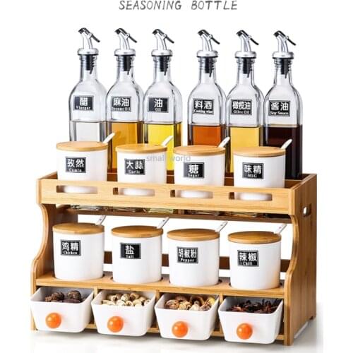 Kitchenware Shelves Spice Canister Set Rack Kitchenware Spice Box Spice Storage Rack Kitchen Storage Container slime container