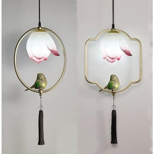 Chinese Style Bird Lamp Classic Personalities Balcony Aisle Corridors Light Fixtures Restaurant Parlor Study Cafe Pendant Lights