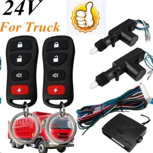 24V Central Door Lock Locking System Universal Auto Remote Control Vehicle Keyless Entry System For Truck 2 Doors