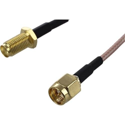 SMA Male to SMA Female Nut Bulkhead Crimp RG316 Coax Cable Jumper Pigtail 15cm