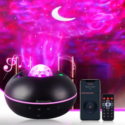 Star Projector Galaxy Night LED Light Bluetooth Galaxy Starry Sky Projector Ocean Wave Night Lamp With Music Bluetooth Speaker