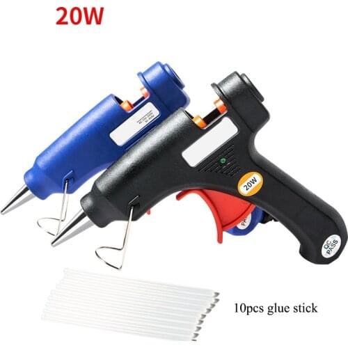 Hot Melt Glue Small Glue Gun with 7*100MM Glue Sticks 20W Industrial Mini Guns Thermo Electric Heat Temperature Tool