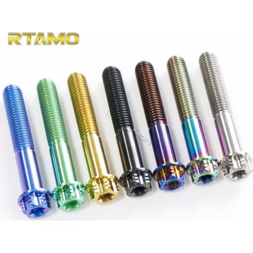 Titanium Bolts Flanged Race Spec Torx Head M8x40mm For Radiation Calipers Brake Calipers Body Screws 2pcs/4pcs Pack