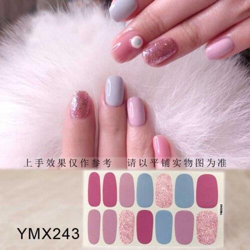 1PC Nail art Full-Cover Sticker Sheet 14tips Sticker Polish Sticker YMX241-256