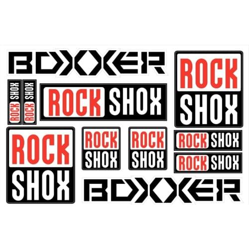 12pcs for RockShox pvc Stickers Heavy Duty Forks Graphics Autocollant Aufkleber Adesivi