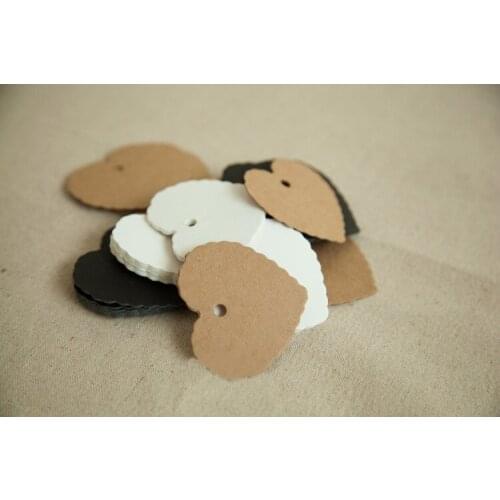 300pcs 6*5.5cm Heart Brown Kraft Paper Price Tags DIY Gift Tags For Handmade Cake/clothing/Wedding/Party Gift Bags/boxes