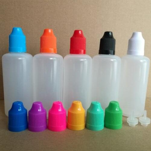 60ml LDPE E liquid Dropper Bottles With child Proof Caps & long fine Tips, Empty Eye Drops Bottle, Needle bottle 100pcs/lot