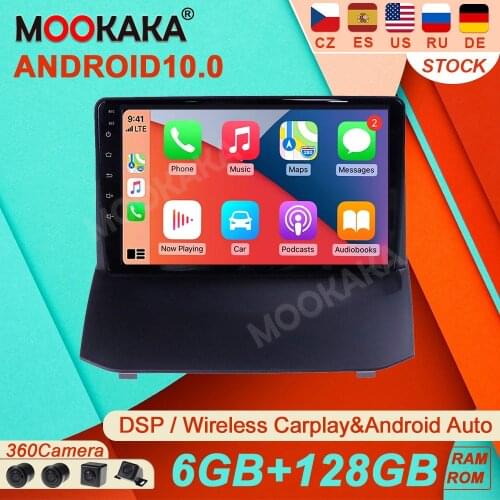 6+128G Android10 CARPLAY For Ford Fiesta 2008-2016 Car Radio Multimedia Video Player NavigationGPS Accessories Auto 2 Din NO DVD