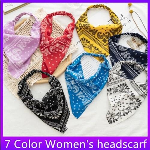 2021 Summer Bohemia Women Bandana Hair Band Scarf Print Bandanas Headwear Wrist Wrap Hair Scarf for Gifts Hair Accessories