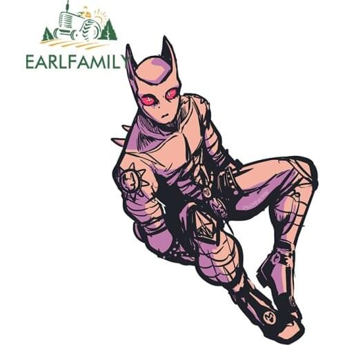 EARLFAMILY 13cm x 8.9cm for Jojos Bizarre Adventure Kller Queen Car Sticker Refrigerator Decal Waterproof Windshield Decoration