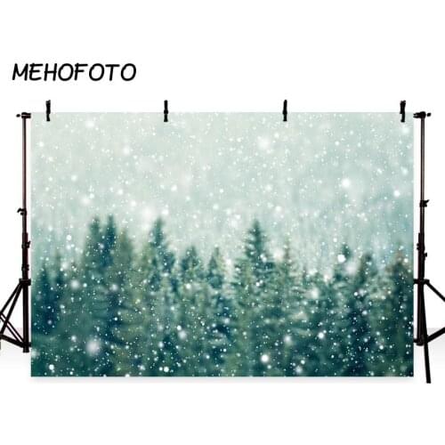 Photography background Winter snowy pine forest Christmas photo backdrop baby shower props backdrop for Photo studio photocall