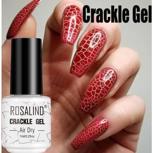 12 Colors Crackle Nail Gel for Nail Art Manicure Set Air Dry Nail Polish Need Base Gel Varnishes Lacuqer Semi Permanent