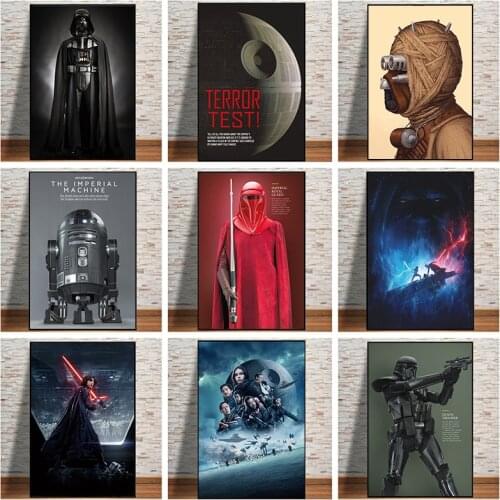 Disney Darth Vader Yoda Canvas Paintings Star Wars Jedi Knight Posters Prints Wall Art Pictures for Living Room Home Decoration