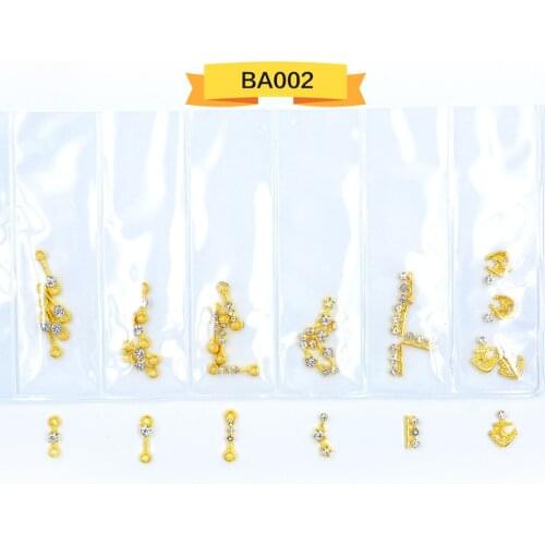 3D Metal Zircon Nail Art jewelry Japanese Nail Decorations High Quality Zircon Crystal Manicure Zircon Diamond Charms