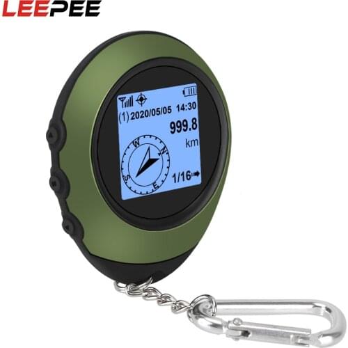 LEEPEE Mini GPS Navigation Satellite GPS Positioner Compass For Outdoor Sport Travel Hiking Handheld With Buckle Car Electronics