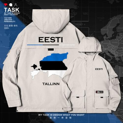 Estonia Estonian EST Eesti men jacket hooded map nation flag windbreaker top mens chaquetas hombre streetwear autumn clothes