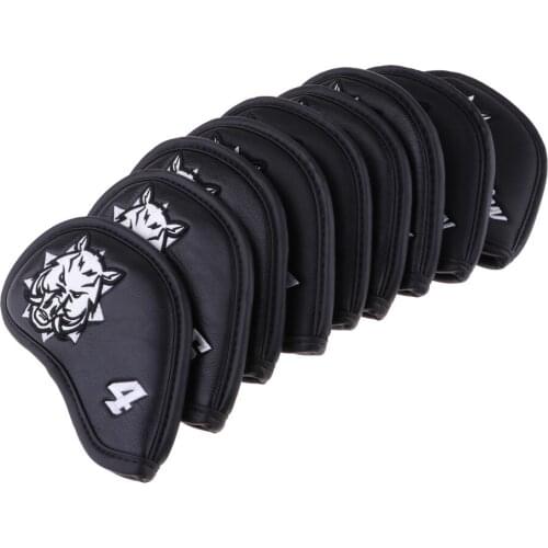 Set of 9 Waterproof Golf Club Head Covers Wedge Iron Protective Iron Covers