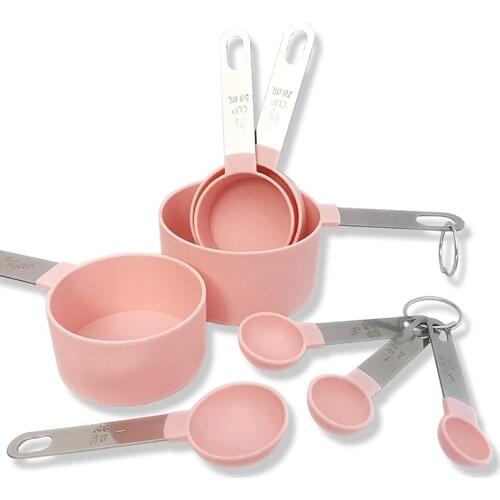 Measuring Cups and Measuring Spoons Set of 8Pcs, Stainless Steel Handle,Kitchen Tools and Gadgets for Cooking, Baking