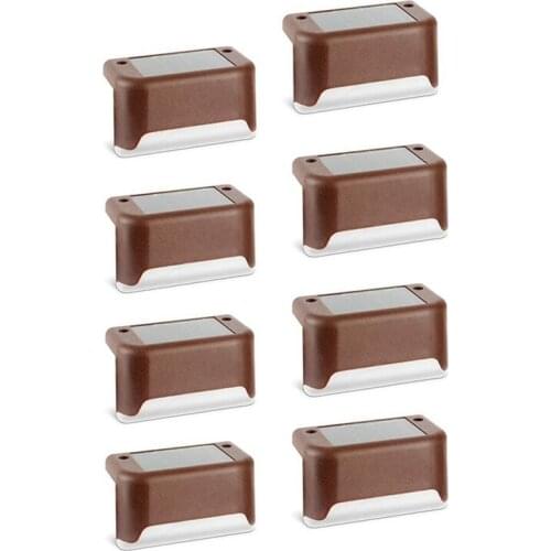 New Solar Deck Lights 8 Pcs, Solar Step Light Outdoor Motion Led Solar Powered Stair Lights Outdoor for Backyard, Stairs, Garden