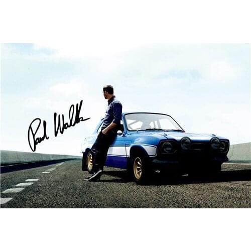 PL#207 Custom paul walker in fast furious Home Decor modern For Bedroom Wall Poster Size 27x40cm Canvas Poster To-720k207