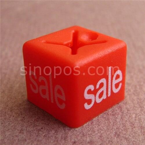 Clothing Hanger Plastic Sale Tag Mini Cubes, clothes size maker clip SALE printed label promotional sign slip over information