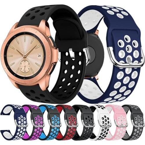Sport silicone 20mm Watchband strap For Samsung Galaxy watch active 2 40mm 44mm Watch3 41mm band For Huami Amazfit GTR 42mm belt