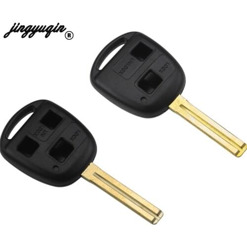 Jingyuqin Replacement Car Key Shell 2/3 Buttons Remote Case for For Toyota Land Cruiser Uncut TOY48 TOY40 Blade