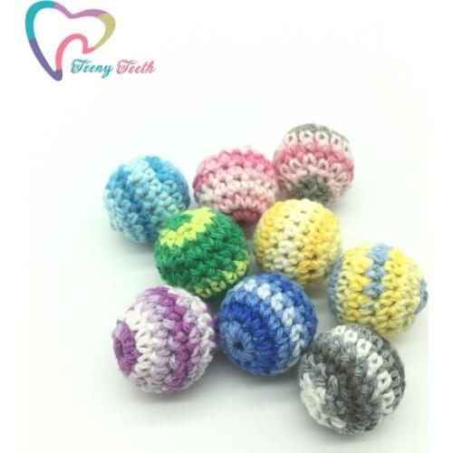 Teeny Teeth Colorful 9 Colors For Choose Elegant 10PC 20mm Crochet Beads Childrens Jewelry Food Grade Materials Beads