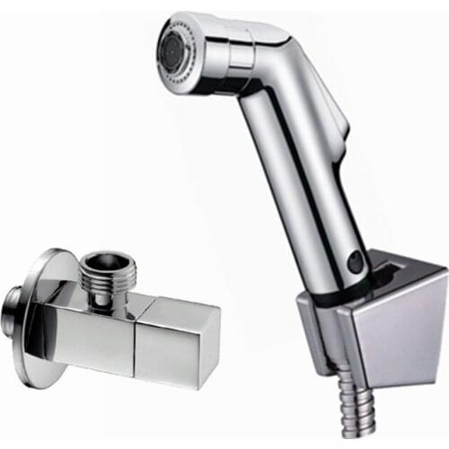 Angle valve Sprayer ABS hand held shower and holder with toilet bidet shattaf spray toilet shower set BD111