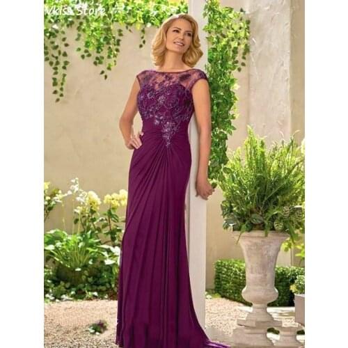 Elegant Mother Of The Bride Dress Lace Applique Formal Godmother Wedding Guest Party Gown Plus Size robe de soirée de mariage