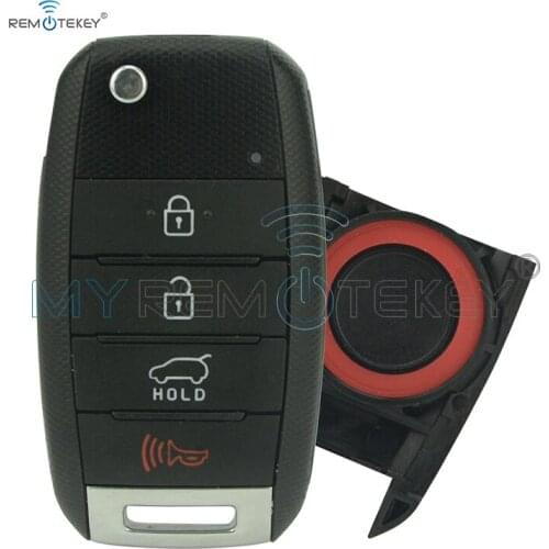 Remtekey Replacement Flip Remote Car Key Fob 4 Button for Kia Sportage 2014-2015 FCC ID: NYODD4TX1306