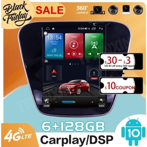 128GB Android 10.0 Tesla Style for Skoda Octavia 2016 2017 2018 Carplay GPS Car Navigation Multimedia Video Player Stereo Radio