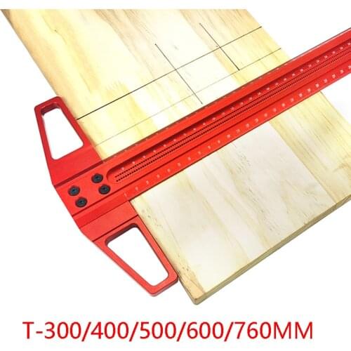 160-760MM High precision Woodworking Scribe T-Type Square Scribing Ruler Aluminum Line Marking Gauge Measuring Carpenter Tools