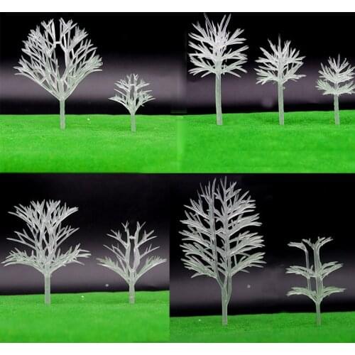 6-12cm Crystal Tree Model Transparent Tree Scenery Railroad Decoration Building Landscape Accessories Toys for Kids