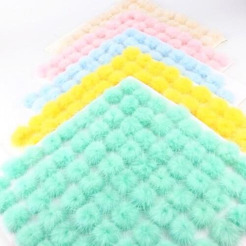 3cm Mink Fur Ball Fluffy Keychain Hair Accessories Earrings Sandals Household Furry Handmade DIY Material Accessories 5/10 Pcs