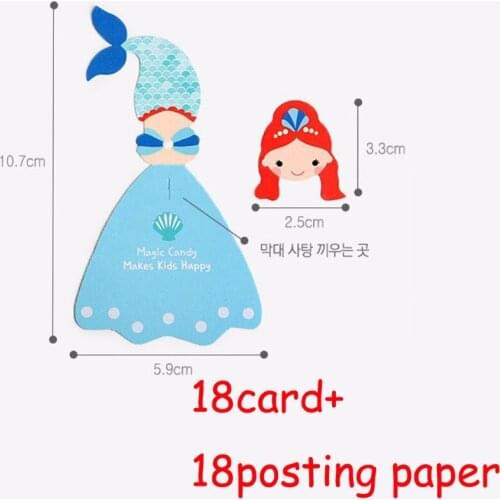 36pcs Cute Little Mermaid Wedding Lollipop Stent Decoration Cards Can Stand Kids Birthday Party Supplies Candy Gift For Children