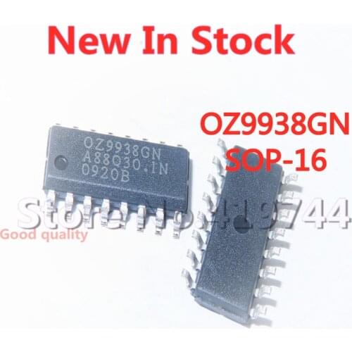 5PCS/LOT OZ9938GN OZ9938 SOP-16 SMD LCD high voltage board power chip In Stock NEW original IC