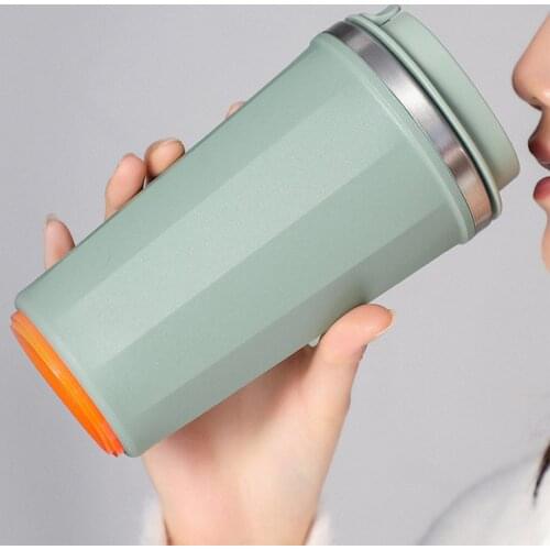 500ml Insulated Coffee Cup Travel Mug Leakproof Stainless Steel Cup Reusable Coffee Cup Portable Travel Hot Water Drink Cups