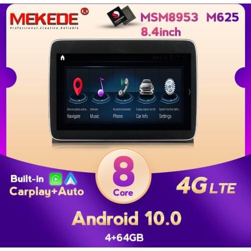 8.4inch 4G LTE 4GB+64G Android 10 Car GPS Navigation Multimedia Player GPS Carplay AUTO for Mercedes Benz ML-Class W166 GLE SLK